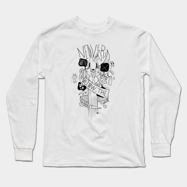 Follow the Rabbit Long Sleeve T-Shirt by Bishok